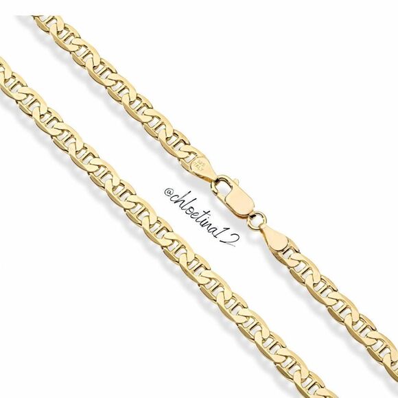 NEW 18k Gold over Sterling Mariner Chain Necklace - Picture 5 of 7